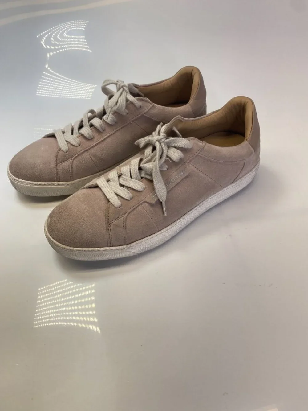 AllSaints Women's Low Top Dirty Pink Leather Sneaker sz 11